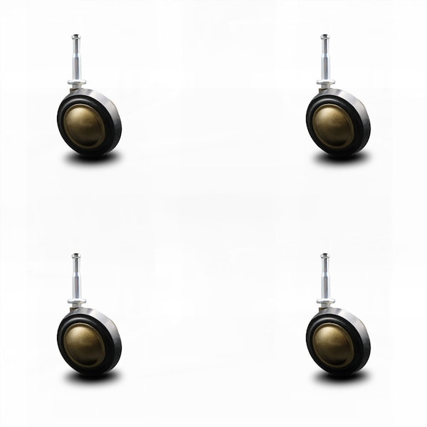 2.25 Inch Windsor Antique Soft Tread Ball Caster - Grip Neck Stem-SCC, 4PK